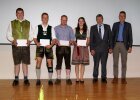 Die besten Meister und Meisterin 2022 mit den Ehrengästen; Christian Ledermann, Markus Haug, Christoph Rau, Alexandra Enslin (Karlheinz Kilian, VLM Schwaben und Dr. Paul Dosch, Behördenleiter AELF Kaufbeuren)